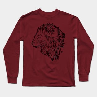 Fierce Lion Tattoo Art Long Sleeve T-Shirt